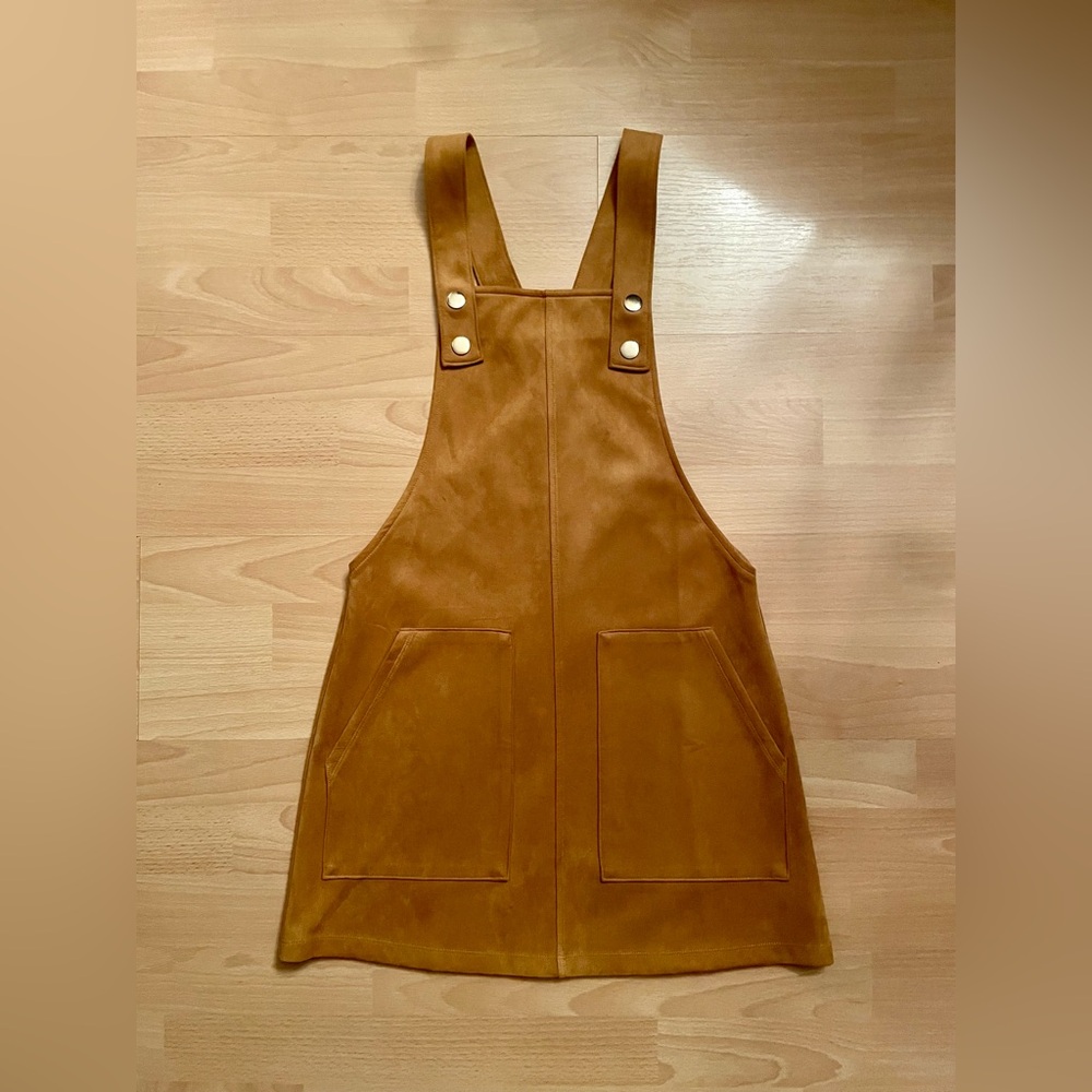 Forever 21 Faux Suede Pinafore Dress